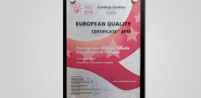 European Quality Certificate 2018