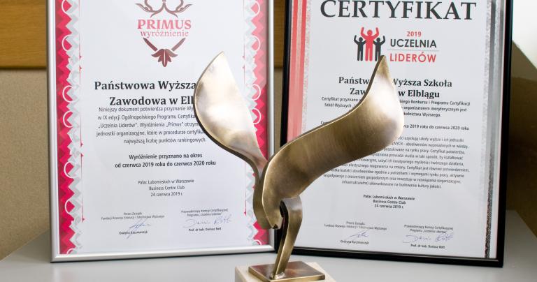 PWSZ w Elblągu po raz dziewiąty z certyfikatem 