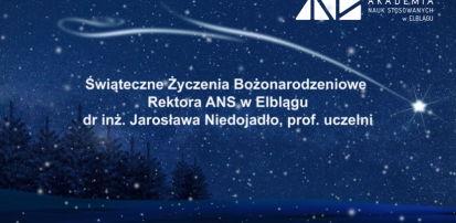 Świąteczne życzenia od Rektora ANS w Elblągu