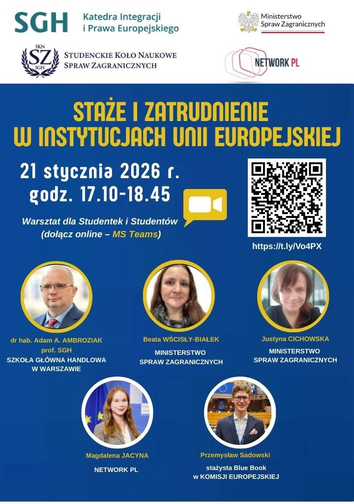 Staże i zatrudnienie w instytucjach Unii Europejskiej