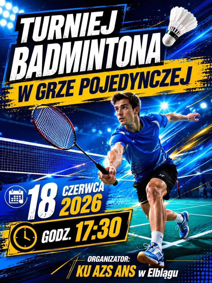 Turniej Badmintona w Grze Pojedynczej &ndash; zapraszamy do udziału!