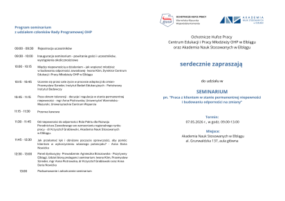 Seminarium &bdquo;Praca z klientem w stanie permanentnej niepewności i budowanie odporności na zmiany&rdquo;