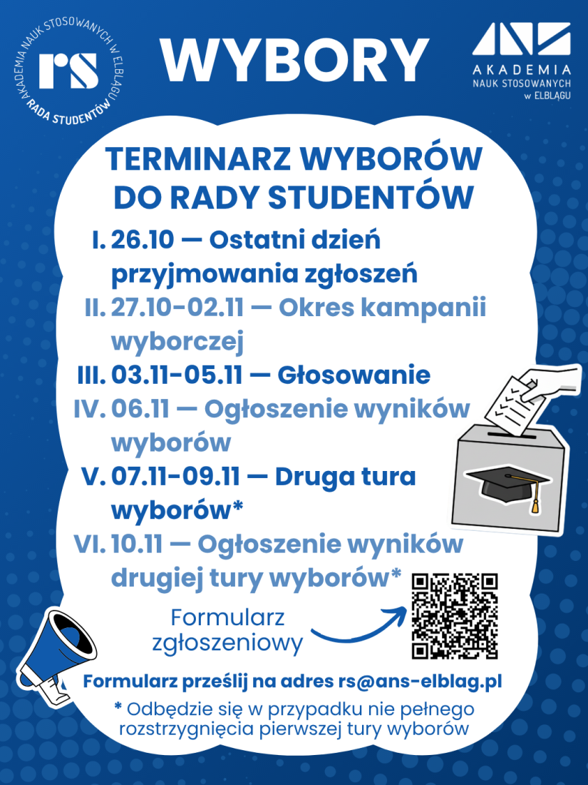 Rusza proces wyborczy do Rady Studentów Akademii Nauk Stosowanych w Elblągu!